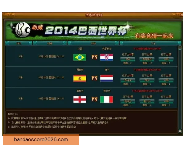 世界杯竞猜官网入口全面开放 快速参与畅享精彩赛事竞猜体验